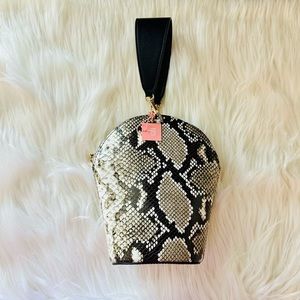 Like New Snake skin baguette bag